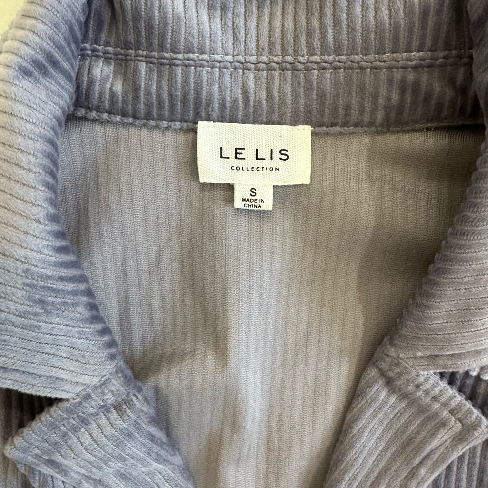 LE LIS Collection Lavender/Purple Corduroy Belted Full Zip Dress Small - Picture 6 of 10